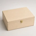 daily supplement sachet wood box organizer in birch closed front view