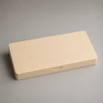 birch wooden box for bookmark gift sets closed front view