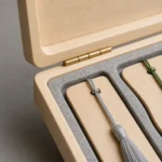 birch wooden box for bookmark gift sets craft and finish detail
