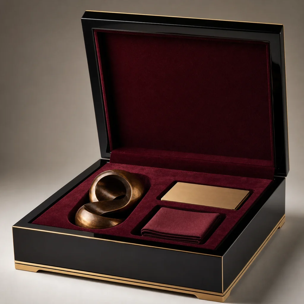 Black Lacquer Wooden Box for Heritage Gift Collections