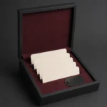 Black Matte Wooden Box for Event Ticket Presentation