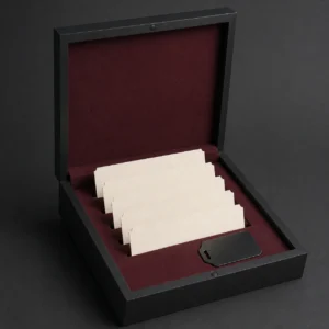 Black Matte Wooden Box for Event Ticket Presentation