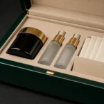 wellness collection wood case in emerald lacquer craft and finish detail