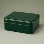 emerald piano lacquer wooden box for beauty gift sets closed front view