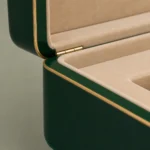 emerald piano lacquer wooden box for beauty gift sets craft and finish detail