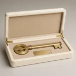 Ivory Lacquer Wooden Box for Ceremonial Keys