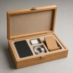 Oak Wooden Box for Smartphone Accessory Kits