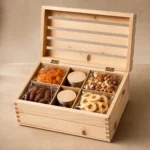 Dried Fruit Hamper Wood Case in Pine Crate Style