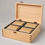 Compressed Tea Brick Wood Box in Natural Pine