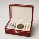 Red Piano Lacquer Wooden Box for Cultural Souvenirs