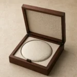 Round Puerh Tea Cake Wooden Case with Walnut Finish