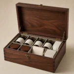 Monthly Supplement Refill Wood Case with Adjustable Dividers