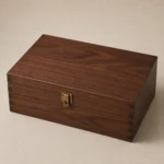 monthly supplement refill wood case with adjustable dividers closed front view