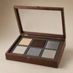 Walnut Veneer Wooden Case for Exhibition Sample Displays