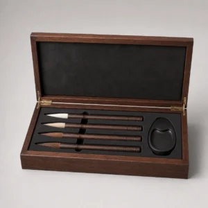 Walnut Wooden Box for Calligraphy Brush Gift Sets