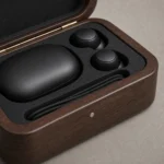 walnut wooden box for wireless earbuds gift sets craft and finish detail
