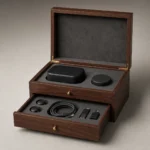 Walnut Wooden Box with Drawer for Electronics Gift Sets