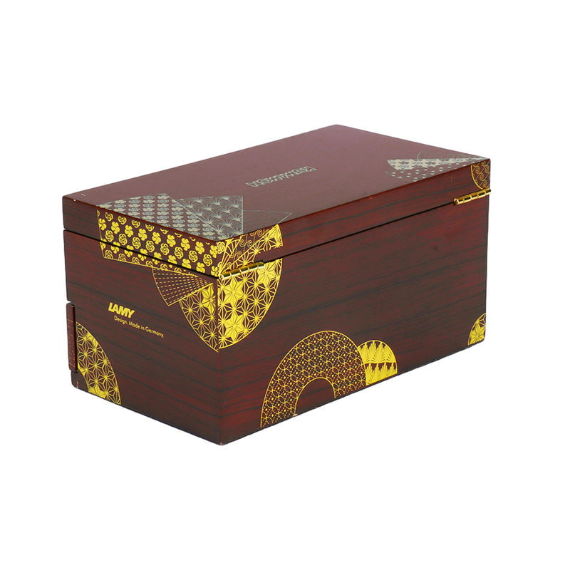 luxury wooden storage box with glossy lacquer finish