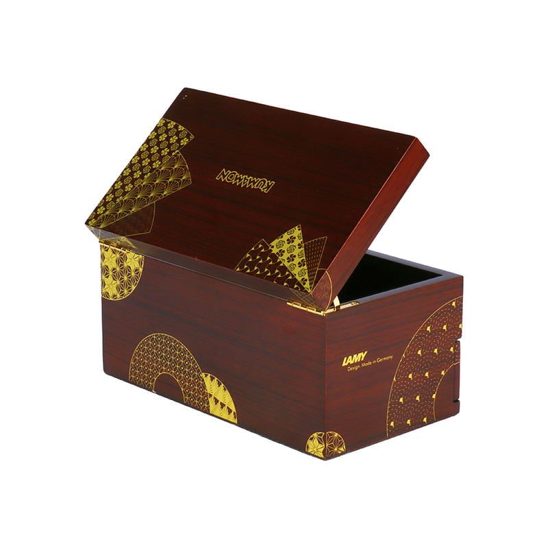 custom wooden gift packaging box with velvet drawer