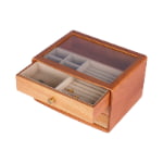 glass window jewelry organizer box for rings earrings watches