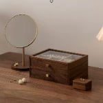 glass top jewelry organizer for rings earrings and bracelets