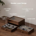 custom wood jewelry organizer with customizable color
