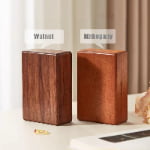 custom wooden jewelry box with mahogany finish
