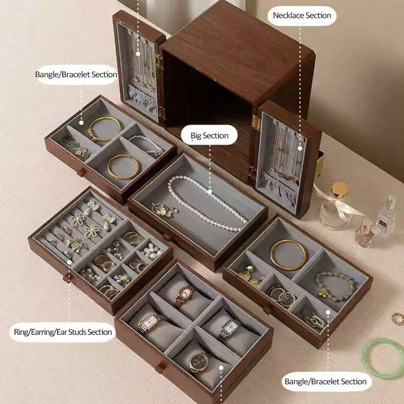 jewelry storage cabinet with drawers for boutique display