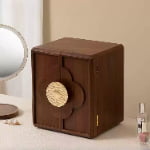 Luxury Wooden Jewelry Storage Cabinet with Double Doors and Drawers