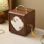 UV Printed Mirror Window Jewelry Box with Handle Lock