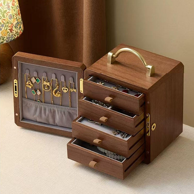 custom jewelry storage gift box with mirror window