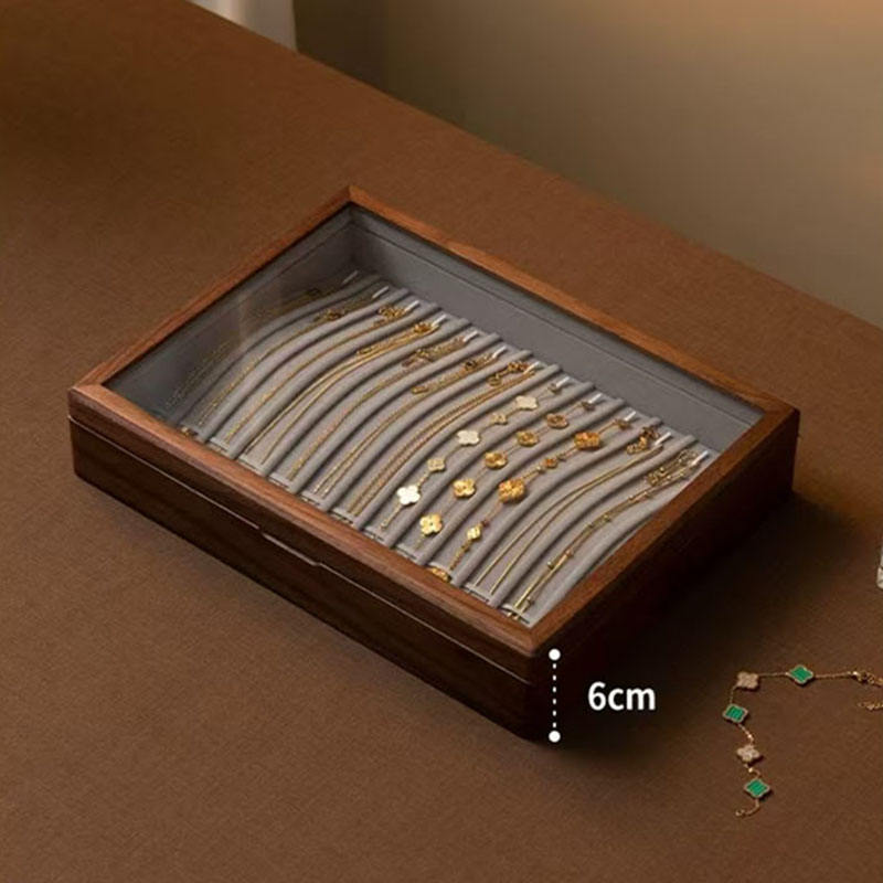 wooden jewelry storage gift box for retail packaging