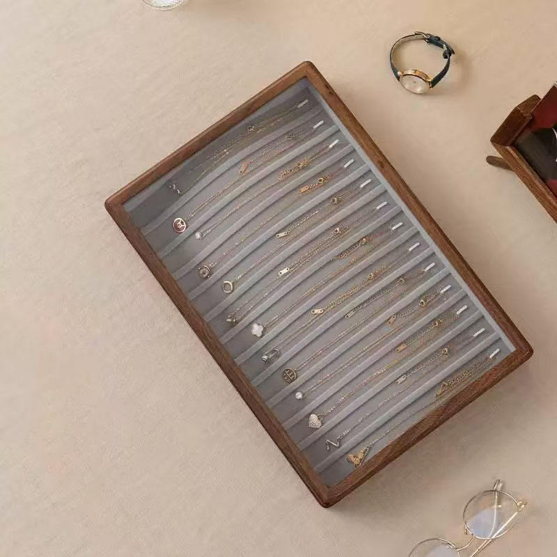 custom wooden jewelry box with customizable color