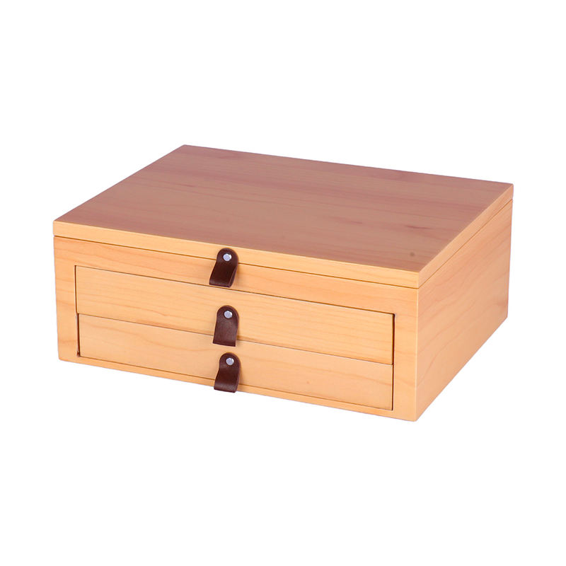 wooden coin jewelry display box with modern multifunction design