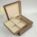pine wood jewelry storage box with custom logo