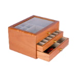 watch bracelet jewelry box in natural wood color