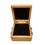 commemorative coin display box with EVA velvet PU and metal parts
