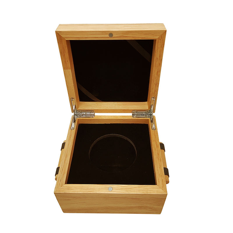 commemorative coin display box with EVA velvet PU and metal parts