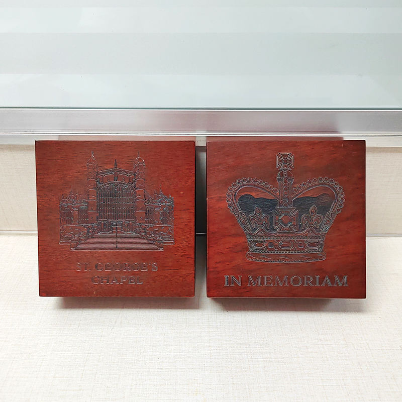 custom wooden medal gift box with recycled material feature