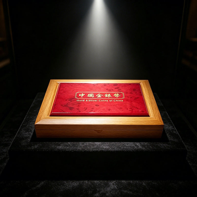 wooden coin storage box with biodegradable timber material