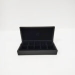 Removable Tray MDF Tea Coffee Storage Box for Tea Bags and Coffee Capsules