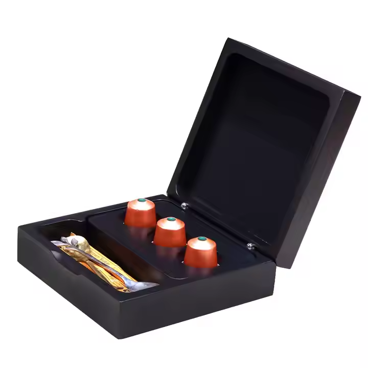 custom wooden tea bag packaging box with rectangle lacquer finish