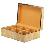 recyclable wooden tea storage box for tea packets