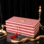 custom lockable wine whisky box with rotating logo