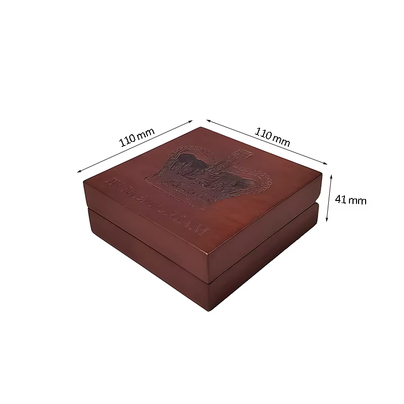 wooden display box for collectible coin packaging