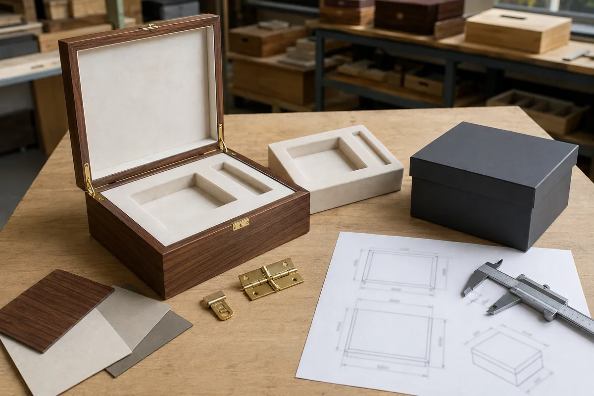Custom wooden box cost review with box sample drawing hardware insert and quotation checklist