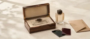 Custom wooden perfume box quote preparation with bottle and finish reference concepts
